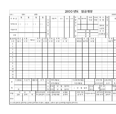 임금대장2 임금대장2